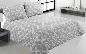 240 x 220 Quilted Clover Gray Bedspread