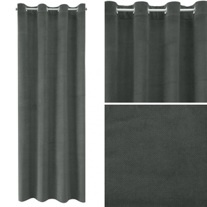 Curtain 140 x 250 Decorative Velvet Milo Graphite