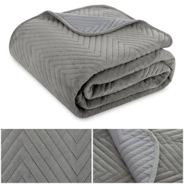 Bedspread 220 x 240 Herringbone Velvet Caden 01