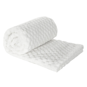 Blanket 130 x 160 Microfiber Design Cindy6 White