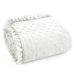 Quilted Decorative Bedspread 220 x 240 Libi3 Cream