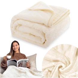 Blanket 160 x 200 Acrylic Solid Warm Yasemin 08