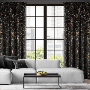 Curtain 140 x 270 Velvet Tape Dori Black