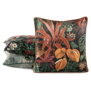 Cushion cover 45 x 45 Decorative Velvet 104 Black+Poma