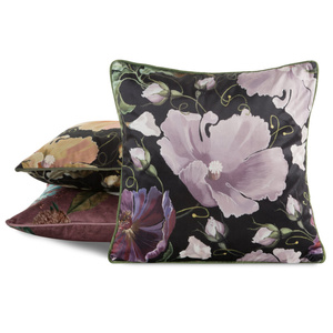 Cushion cover 45 x 45 Decorative Velvet 116 Black+Purple