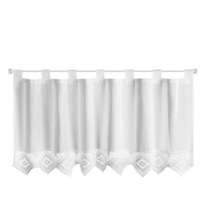 Isaac Decorative Curtain on Braces 60 x 150 White