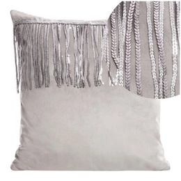 45 x 45 Decorative Velvet Pillowcase Jasper Silver