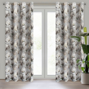 Curtain 140 x 250 Decorative Eyelets Lari Silver