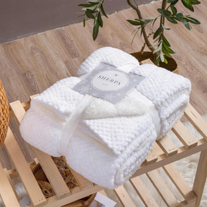 Blanket 150 x 200 Microfiber Lamb Sherpa White