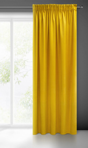 Curtain 140 x 270 Decorative Pierre Cardin Sibel Mustard