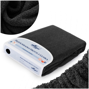 Terry sheet with elastic 002_D Black 120x200