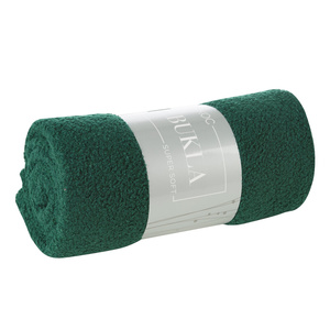 Blanket 150 x 200 Microfiber Boucle Bukla C.Green