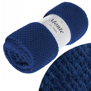 Blanket 150 x 200 Microfiber Jacquard Monte Navy Blue