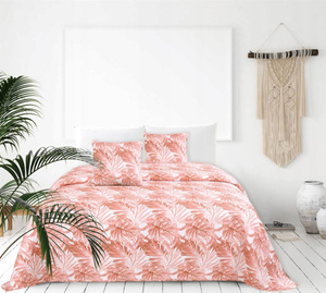 Bedspread 160 x 220 Quilted Double Sided Hibiscus Pud