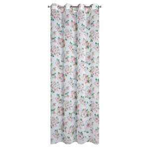 Curtain 140 x 250 Decorative Emi White+Pink