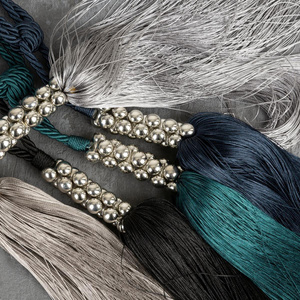 Decorative Cord for Curtains 70 x 34 Niva Navy Blue