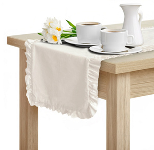 Table Runner 40 x 160 Decorative with Ruffles Ligia 01