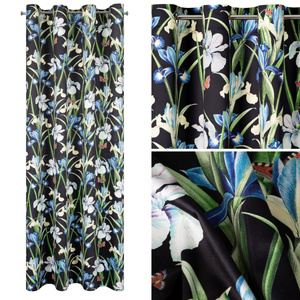 Curtain 140 x 250 Decorative Velvet Maja Blue