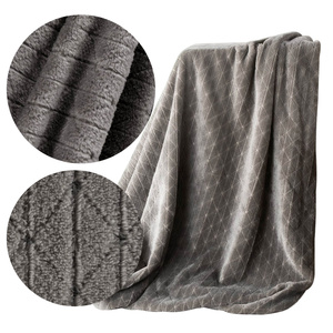 Blanket 170 x 210 Microfiber Design Cindy4 Graphite