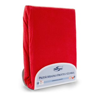 Terry sheet with elastic 016_D Red 160x200
