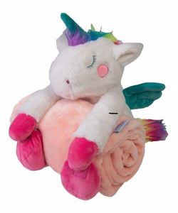 Blanket 85 x 100 Carol Microfiber + Unicorn Mascot