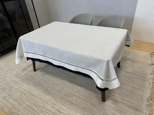 Stain-Resistant Tablecloth 140 x 260 with Lace Nela 549