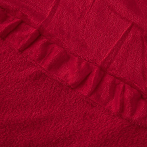 Blanket 150 x 200 Microfiber Frill Ruffly Red