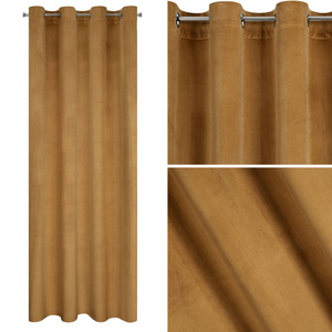 Curtain 140 x 250 Decorative Velvet Melanie Honey