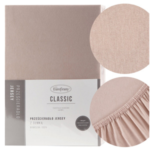 Jersey3 sheet 120 x 200 Cm, H.25 cm Beige