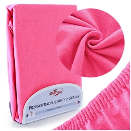 Jersey sheet with elastic 023_D Fuchsia 200x220