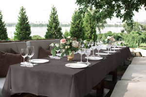 Tablecloth 150x250 Stainproof Classic Savio Graphite
