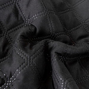 240 x 220 Quilted Two-Sided Pompoo Black Bedspread