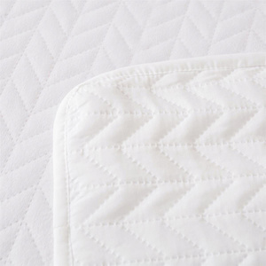70 x 150 Quilted Velvet Moxie White Bedspread