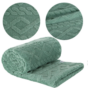 Blanket 200 x 220 Design Microfiber Braid Mint
