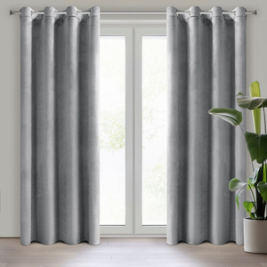 Decorative Curtain D91 Rosa 140 x 250 Grey