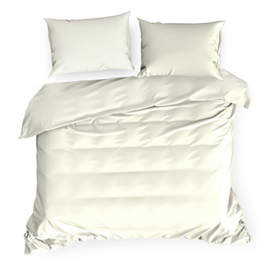 Bedding 180 x 200 3pc Satin Nova3 Cream Cream