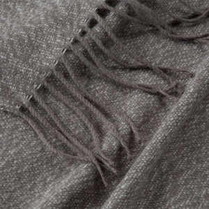 130 x 170 Acrylic Blanket with Tassels Palermo Steel