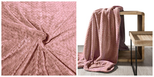 Blanket 170 x 210 Microfiber Design Cindy Powder Pink