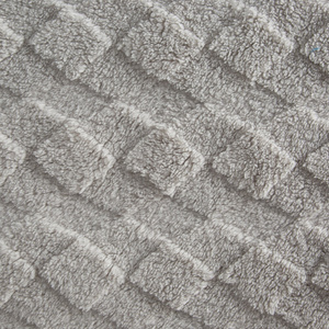 Blanket 150 x 200 Stamped Plush Nancy Silver