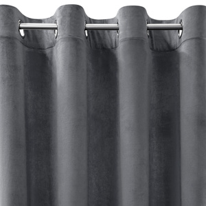 Curtain 140 x 250 Decorative Velvet Rosa Graphite