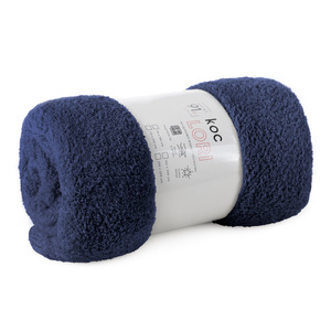 Blanket 70 x 160 Microfiber Lamb Lori Navy Blue