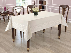 Teflon Tablecloth Laura 320 Cream 140x350