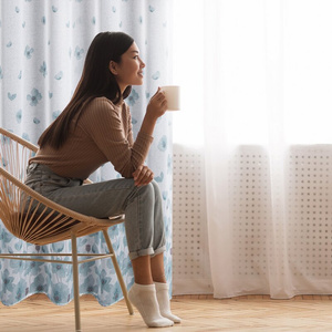 Curtain 140 x 250 Decorative Andrea Bia+Turquoise