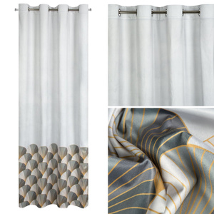 Curtain 140 x 250 Design91 Velvet Gina Silver 