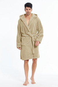 Microfiber Bathrobe with Hood Miguel 02 XS