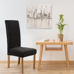 Velvet Chair Cover 35x55x30 Pokr05 Black