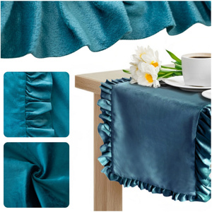 Table Runner 40 x 180 Decorative with Ruffles Ligia 08