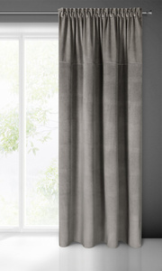 Curtain 140 x 300 Decorative Velvet Milo Gray