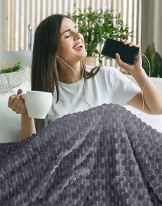 Blanket 130 x 160 Microfiber Design Cindy6 Steel