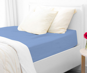 Jersey sheet with elastic 027_D Blue 120x200